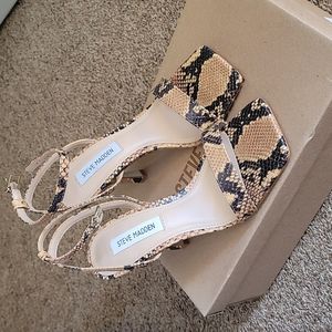 Steve Madden snake heeled sandals